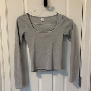 Gilly Hicks Heather Gray Long Sleeve Tee